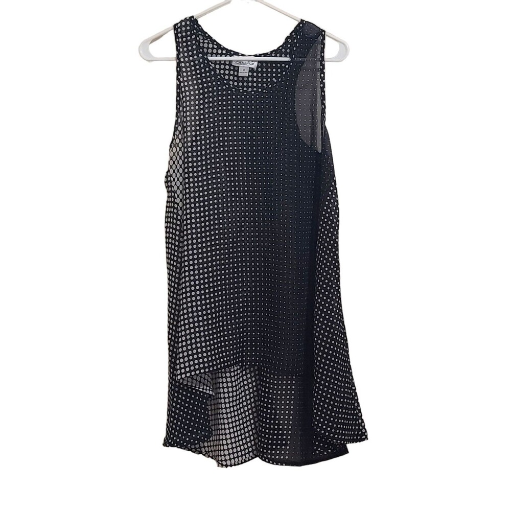 Emma G Tank Top Swimsuit Cover Polka Dot Womens Size Med